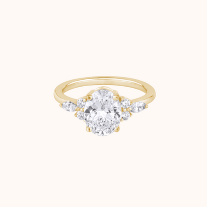 Oval Diamond Solitaire Ring