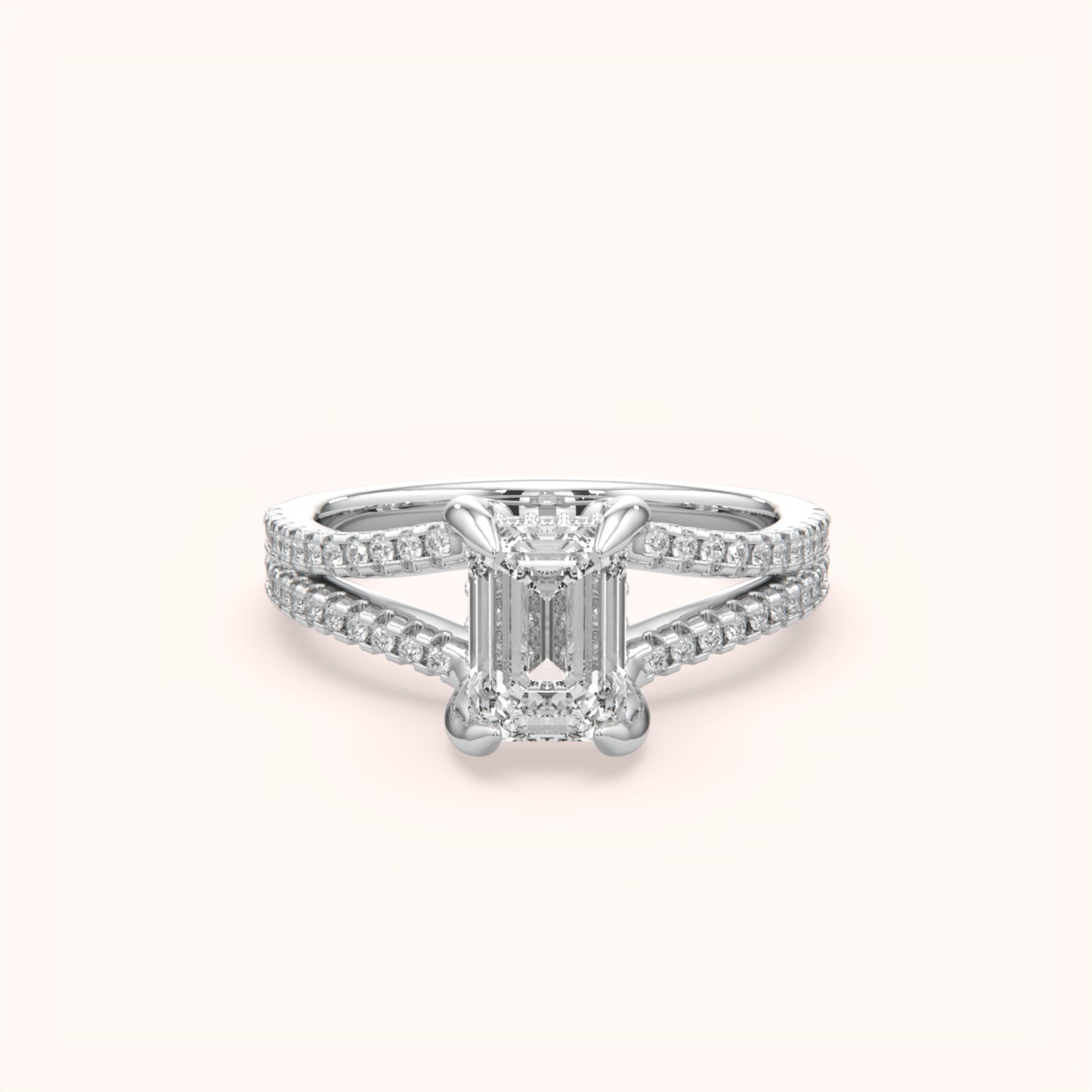 Sophisticated Emerald Halo Ring