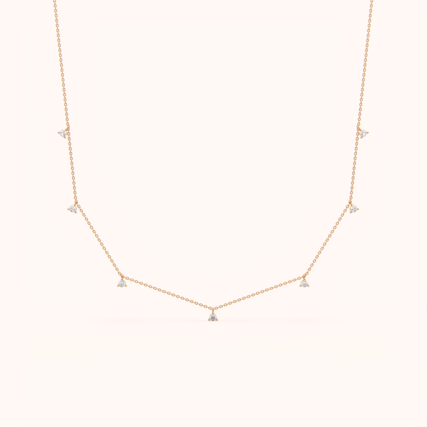 Delicate Diamond Setting Necklace