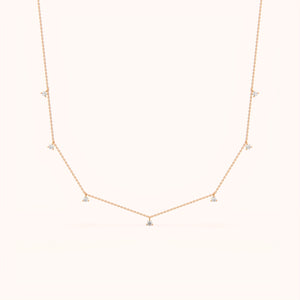 Delicate Diamond Setting Necklace
