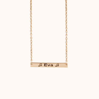 Custom Engraved Bar Necklace