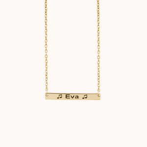 Custom Engraved Bar Necklace - KYMEE