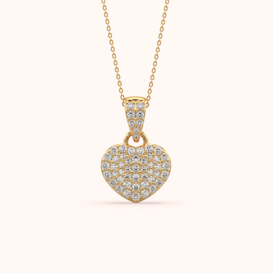 Dainty Pave Heart Necklace