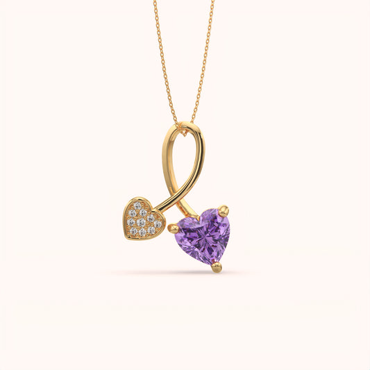 Dual Heart Diamonds Necklace