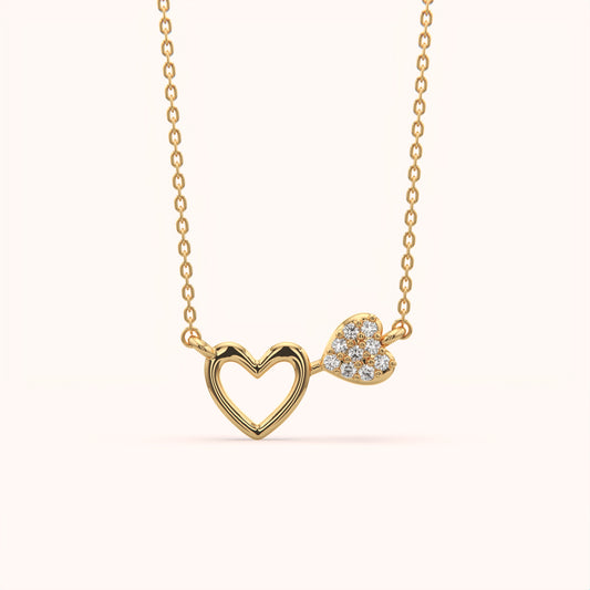 Interlinked Hearts Silver Necklace