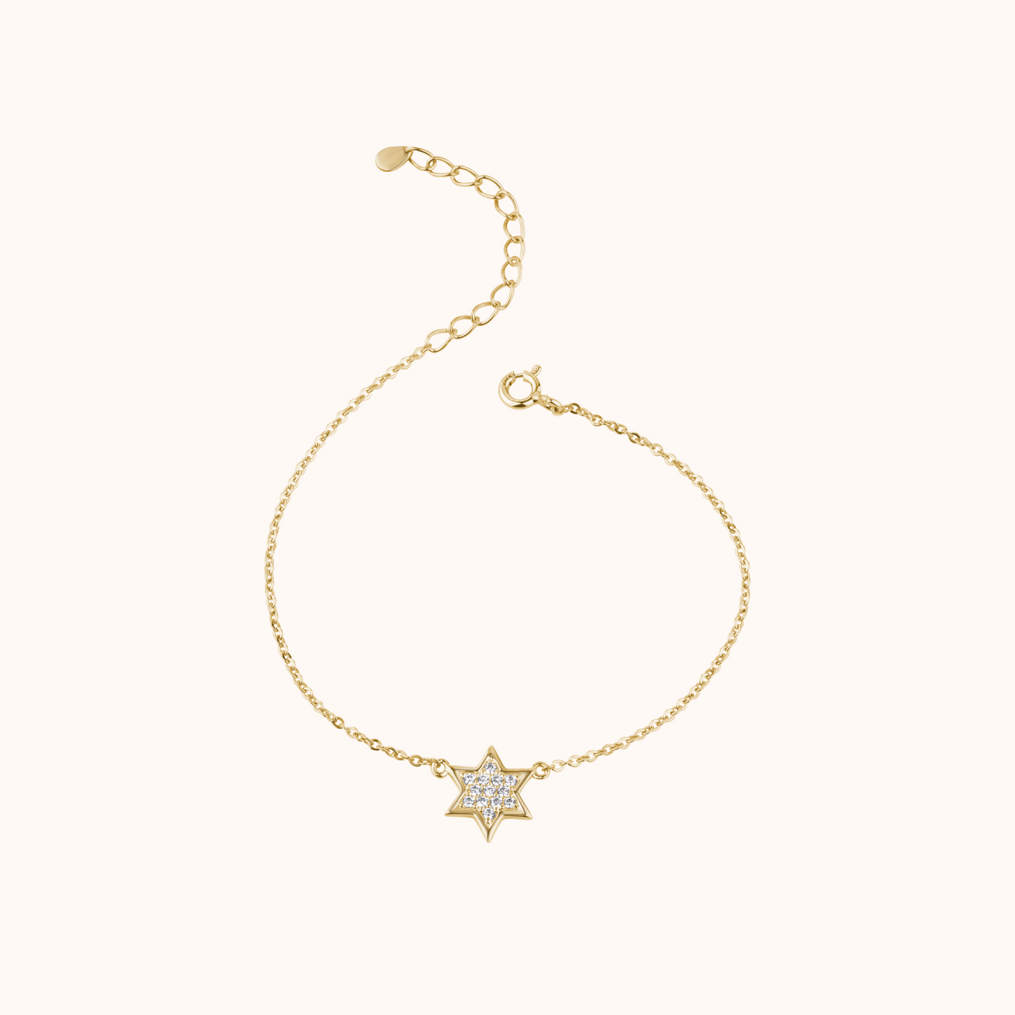 Star-Shaped Diamond Set Bracelet