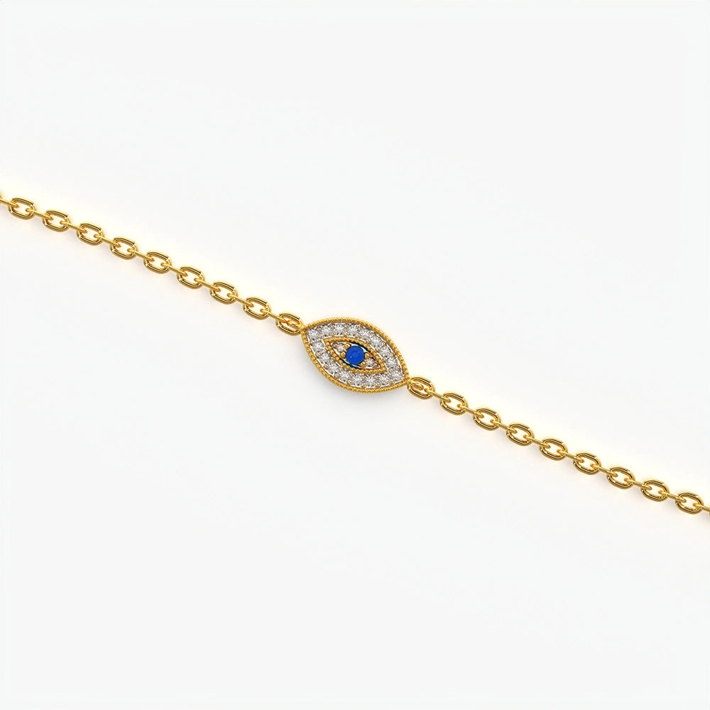 Blue Evil Eye Charm Bracelet