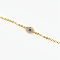 Blue Evil Eye Charm Bracelet