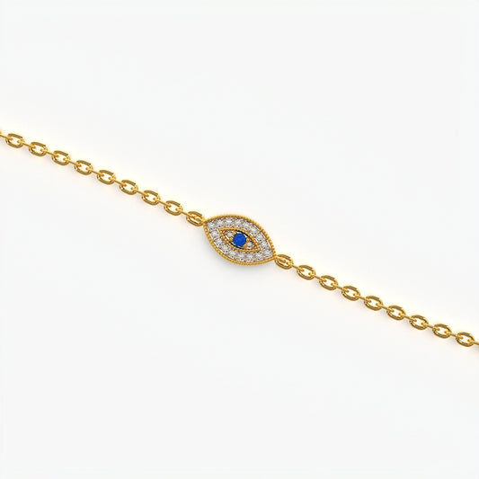 Blue Evil Eye Charm Bracelet