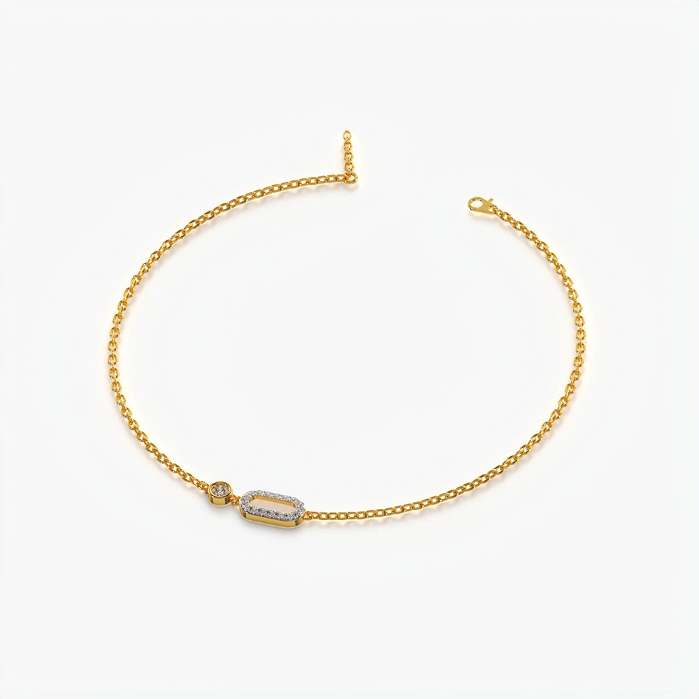 Golden Hour Paperclip Link Station Bracelet