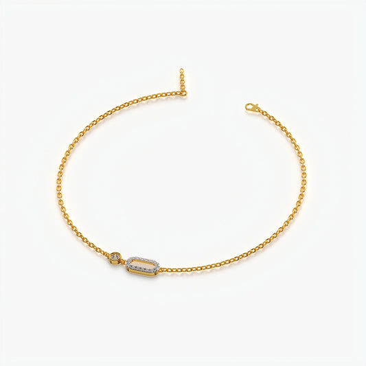 Golden Hour Paperclip Link Station Bracelet