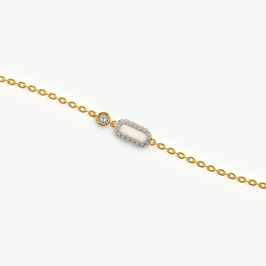 Golden Hour Paperclip Link Station Bracelet