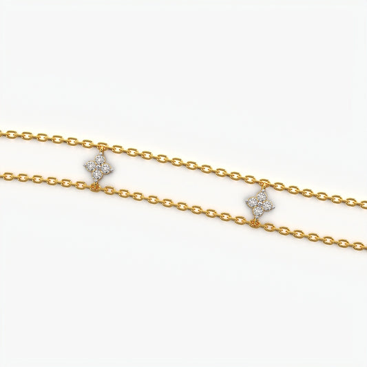 Tiny Flower Cluster Station Bracelet