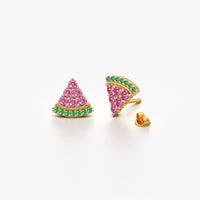 Watermelon Slice Stud Earrings