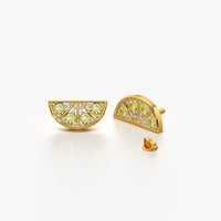 Lemon Slice Stud Earrings