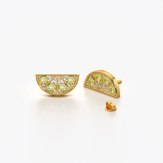 Lemon Slice Stud Earrings