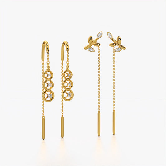 Leaf and Triple Halo Threader Set