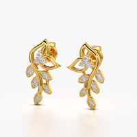 Trailing Vine Leaf Drop Studs