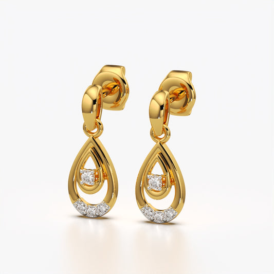 Open Teardrop Drop Earrings