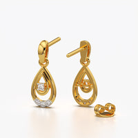 Open Teardrop Drop Earrings