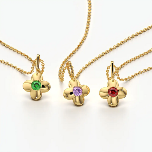 Lucky Bloom Clover Pendant Necklace
