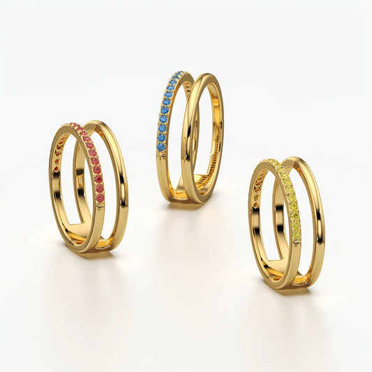 Double Rail Split Band Ring