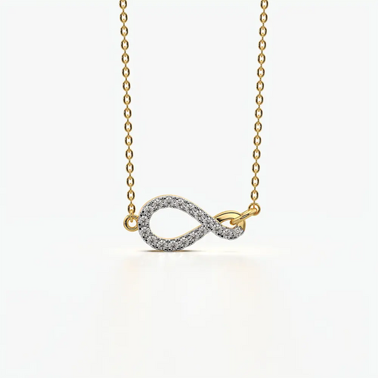 Dainty Sideways Infinity Pendant Necklace