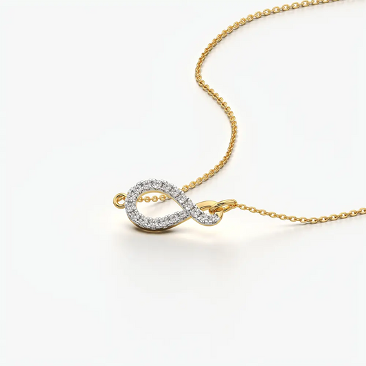 Dainty Sideways Infinity Pendant Necklace
