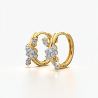 Pavé Knot Huggie Hoop Earrings