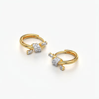 Pavé Knot Huggie Hoop Earrings