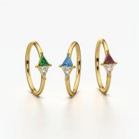 Toi et Moi Trillion Cut Two Stone Ring