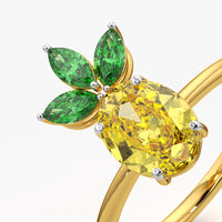 Pineapple Fruit Statement Ring