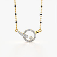 Pave Circle Mangalsutra Necklace