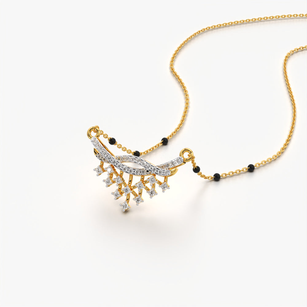 Ethereal Snowflake Mangalsutra
