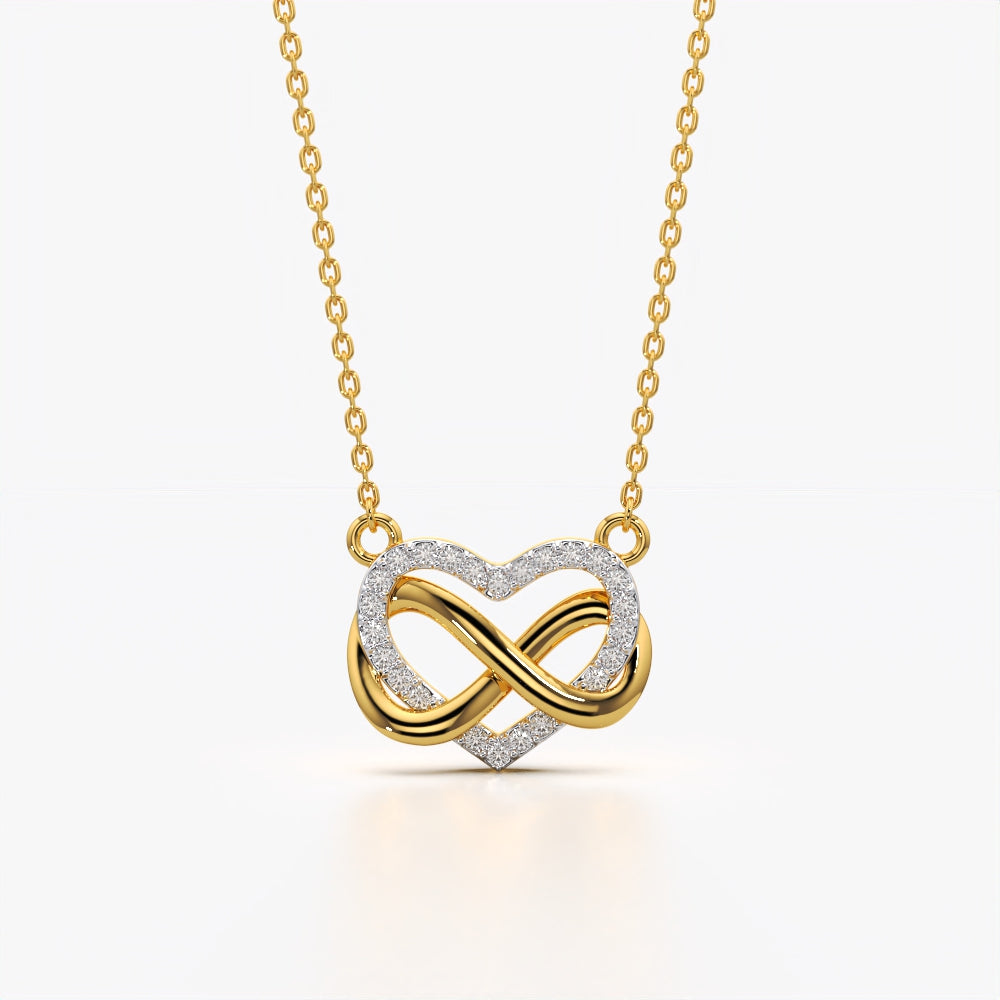 Infinity Heart Interlinked Pendant Necklace