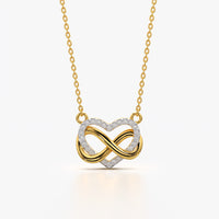 Infinity Heart Interlinked Pendant Necklace