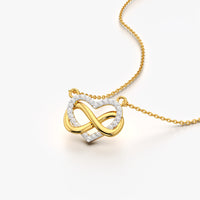 Infinity Heart Interlinked Pendant Necklace