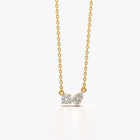 Mixed Cut Duo Necklace
