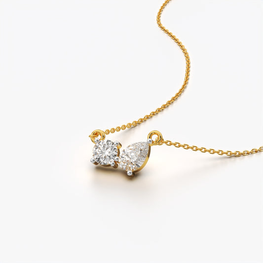 Mixed Cut Duo Necklace