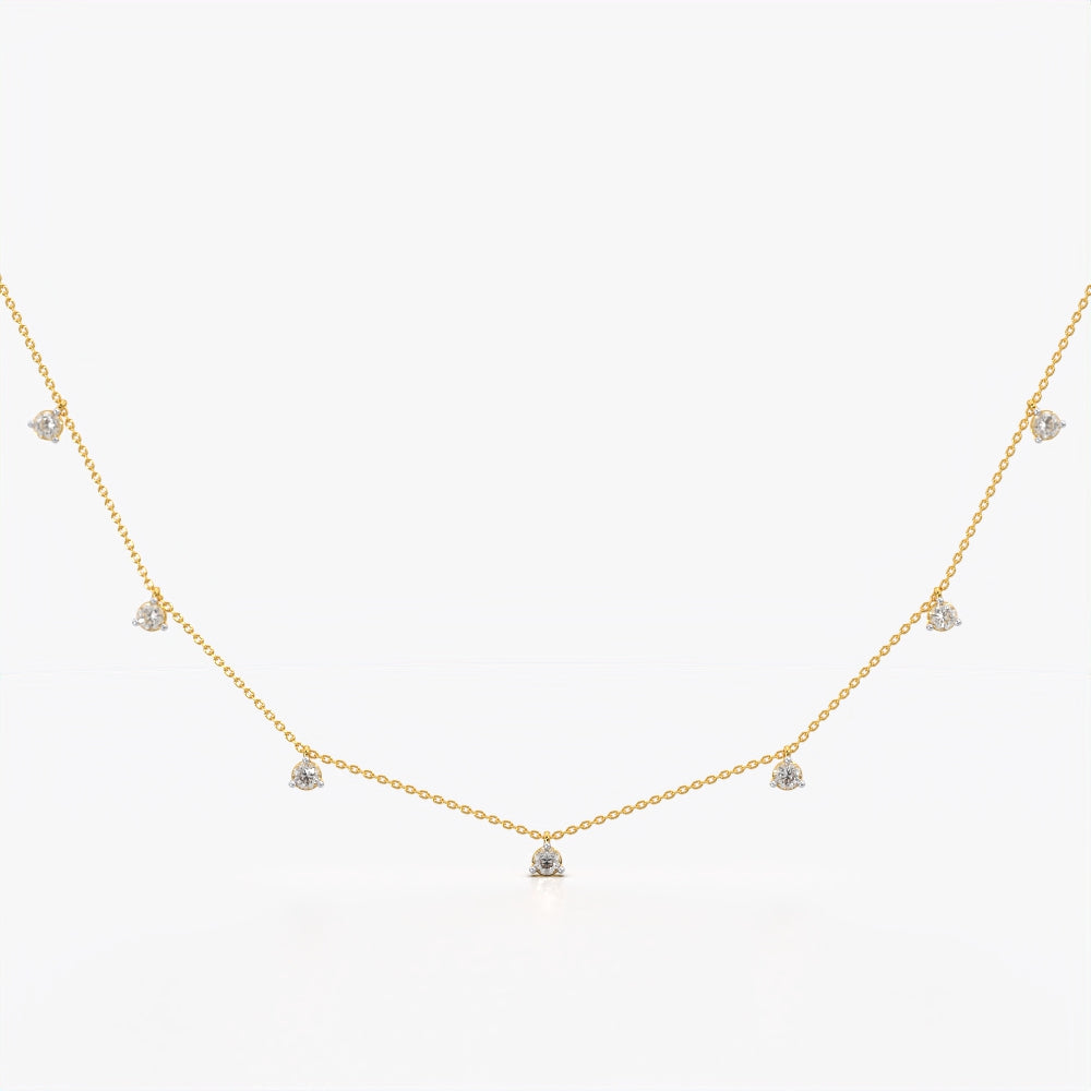Floating Five-Drop Station Necklace