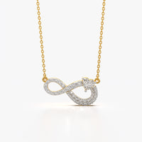 Pave Infinity Heart Pendant Necklace