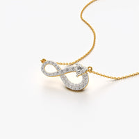 Pave Infinity Heart Pendant Necklace