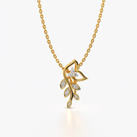 Floral Vine Cascade Pendant Necklace