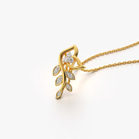 Floral Vine Cascade Pendant Necklace