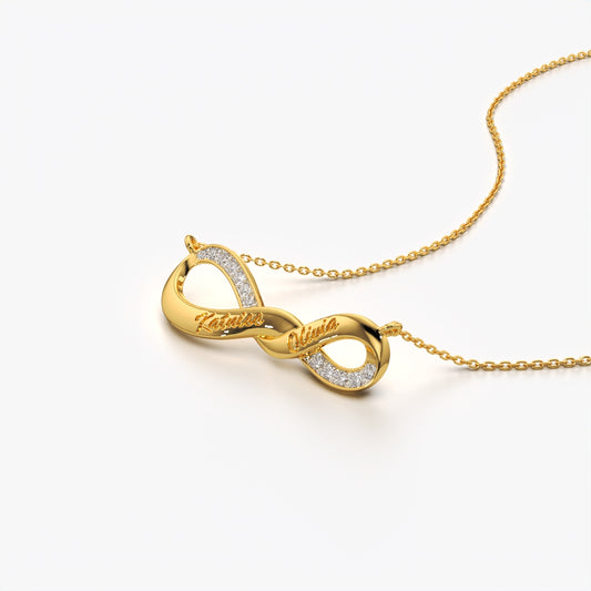 Personalised Infinity Twin Name Necklace