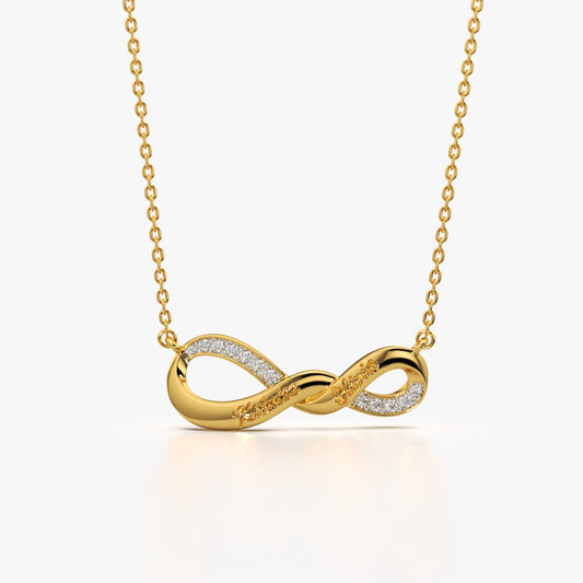 Personalised Infinity Twin Name Necklace