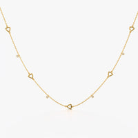 Open Triangle Charm Station Necklace