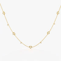 Open Heart Station Necklace