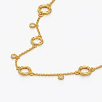 Open Circle Charm Station Necklace