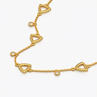 Open Triangle Charm Station Necklace